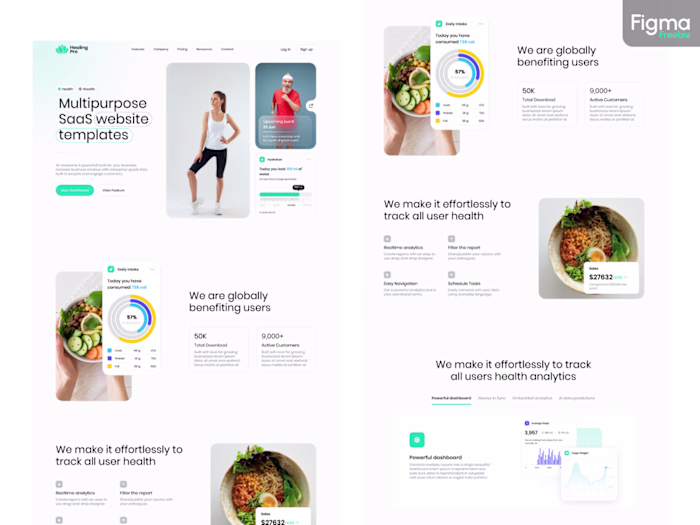 Healing Pro - SaaS Landing page Template - Light Mode