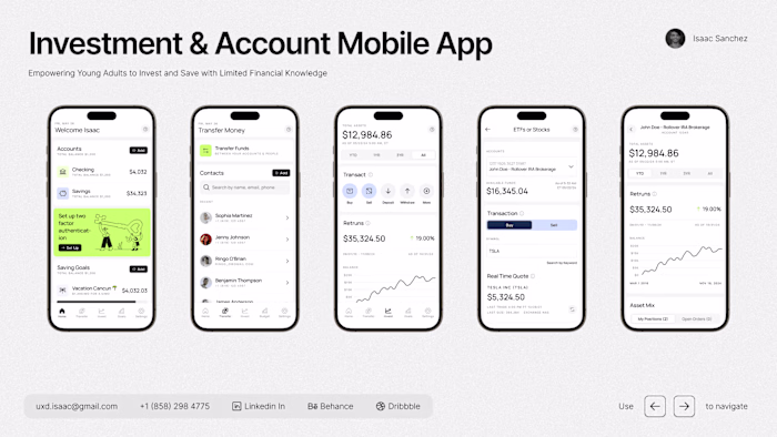 Investment & Personal Banking App