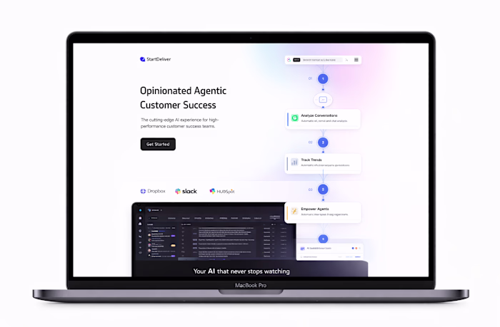 Framer Website Development for StartDeliver