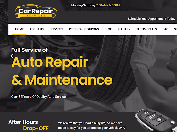 I will design a responsive eye catchy car tire, auto website