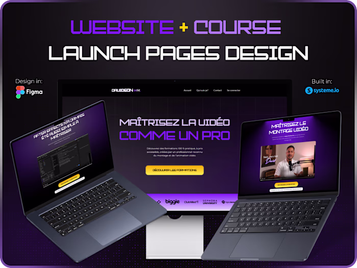 Website + Course Launch Paged Design