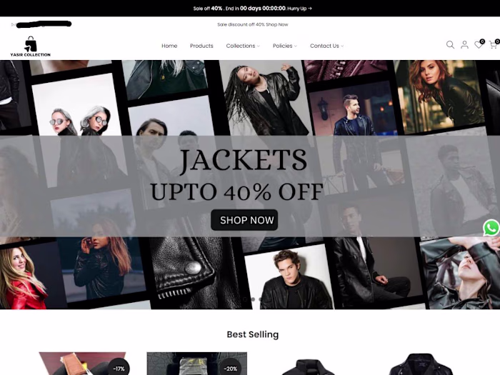 Yasir Sophisticated Wear - Shopify Design & Development