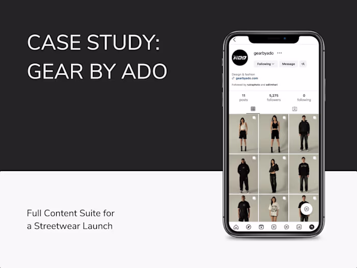 Visual Identity and Content Library for Streetwear Launch