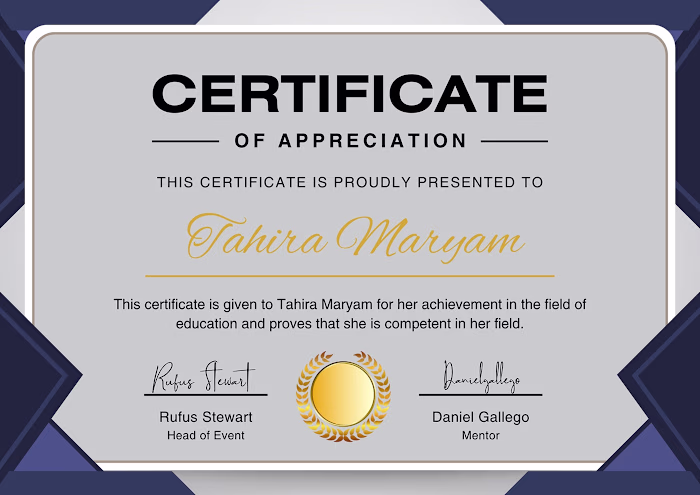 Certificate :: Behance