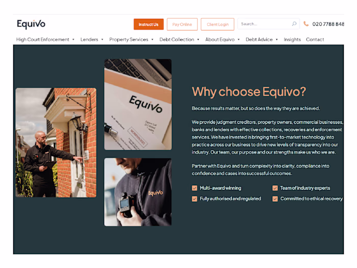 Equivo Corporate Website Redesign