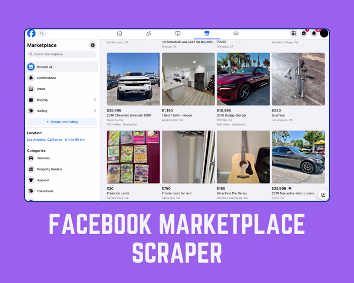 Facebook Marketplace Scraper Development