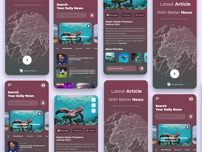 News Mobile App Design