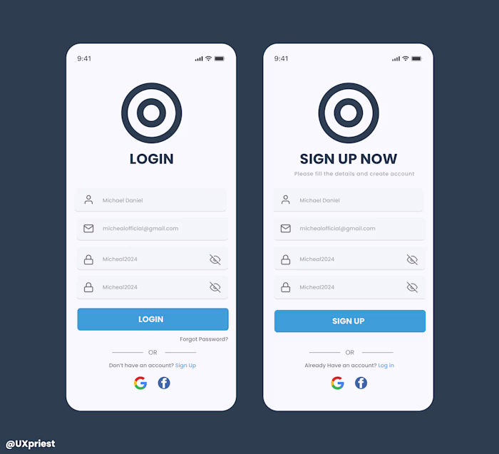 Sign Up Mobile App