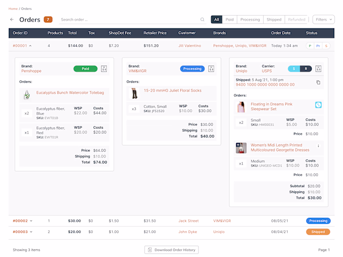 Designing an MVP for ShopDot's user experiences and admin panels