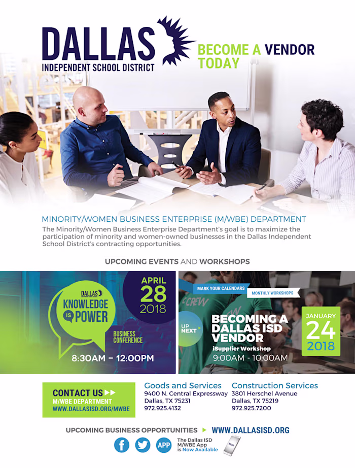 Dallas Independent School District - Advertisement Designs