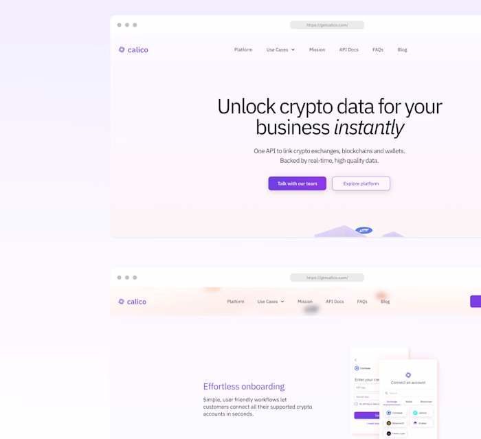 Calico Framer Website Migration and Team Enablement