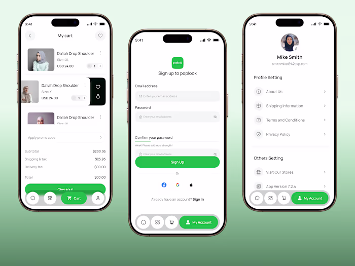 Mobile App UI/UX Design for Modest Islamic Clothing Store