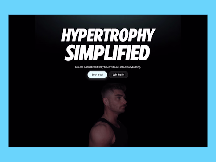 Landing page design and development for Hypertrophy Simplified 