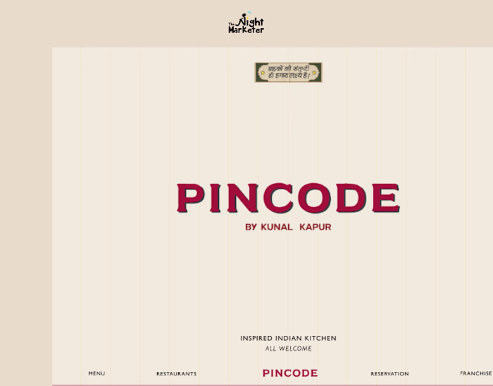 Pincode: Restaurant Website UI + Custom Development