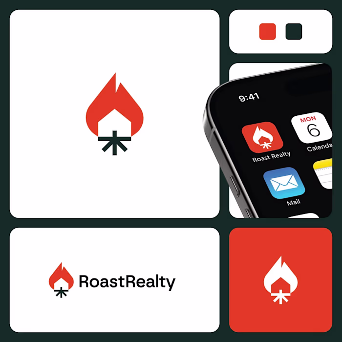 Roast Realty – Warm, Modern Real Estate Logo