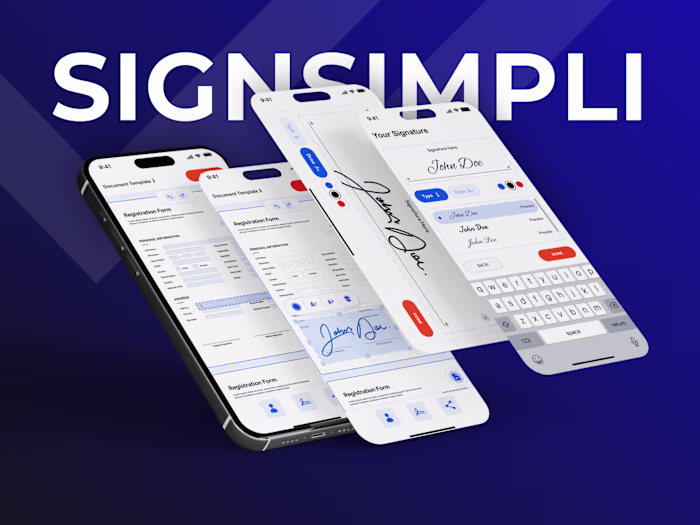 SignSimpli Mobile App Design