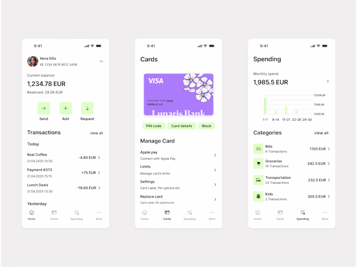 Finance App UI/UX Design for Startup