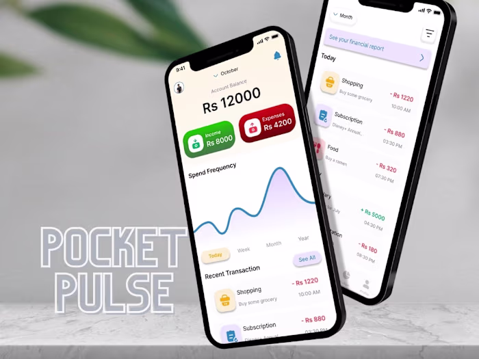 Pocket Pulse - An Expense Tracker App UI