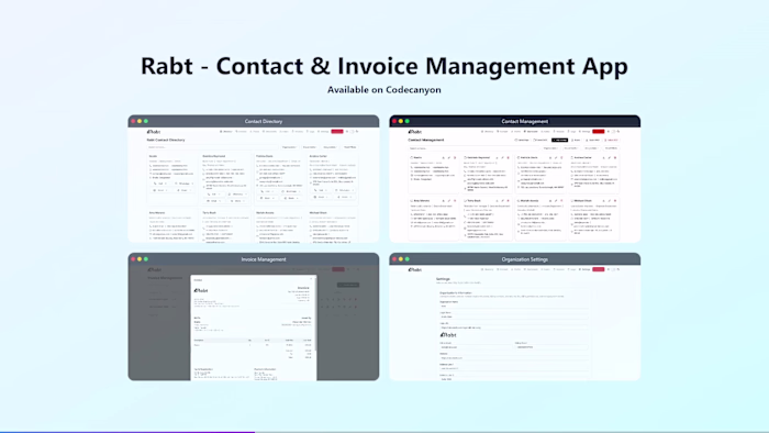 Rabt | Contact & Invoice Management APP