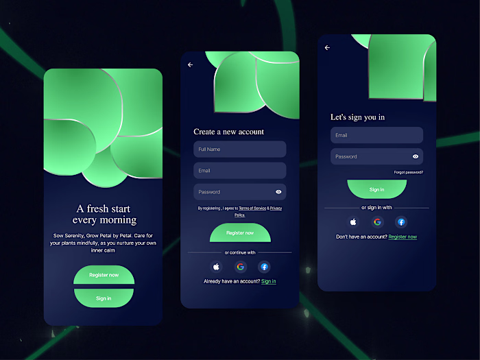 Sign in/Sign up - iOS Mobile App