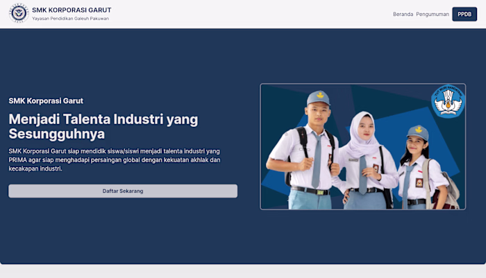 SMKs Korporasi Garut Online Enrollment System