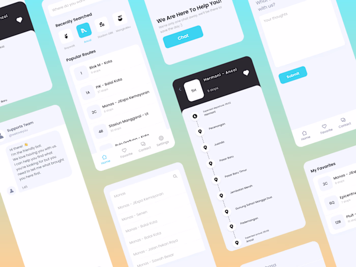 UI Design for TransJakarta Route Mobile App