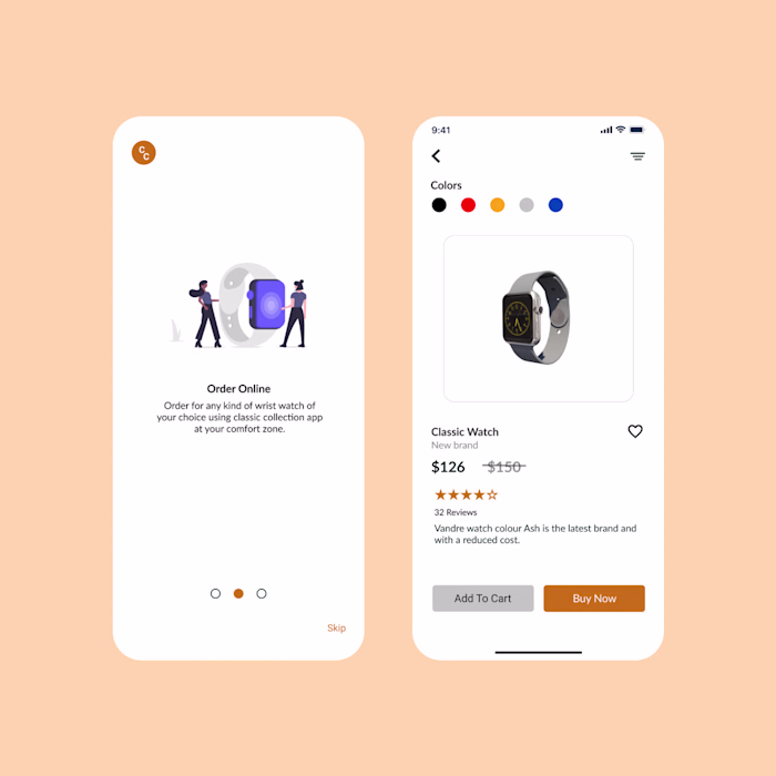 Wrist watch E-commerce Design