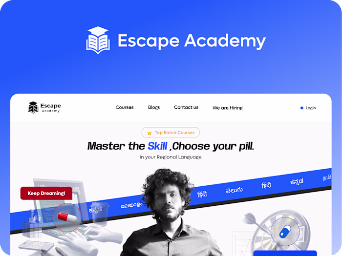 Escape Academy  Landing Page Design and Framer Development