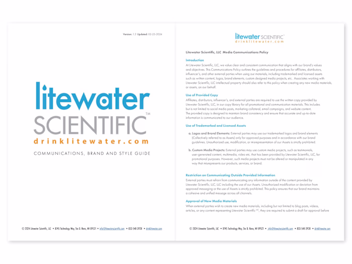 Brand, Style and Communication Guide Design