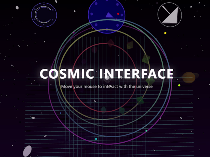 Cosmic interface - interactive