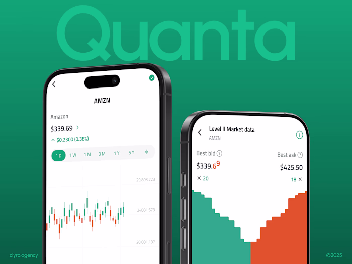 Quanta: Crypto Trading Mob app UI UX Design