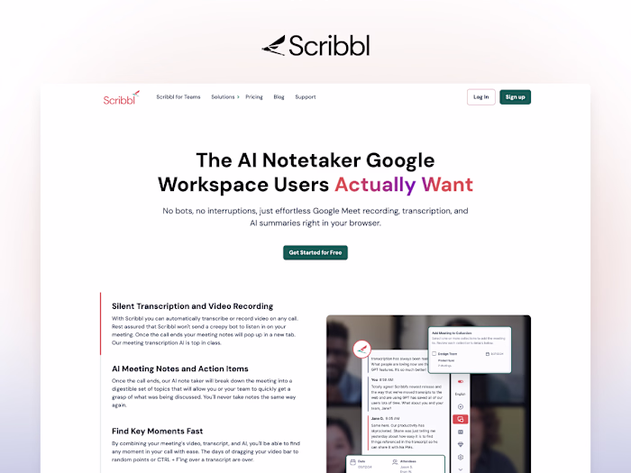 Scribbl · Website design & development in Webflow