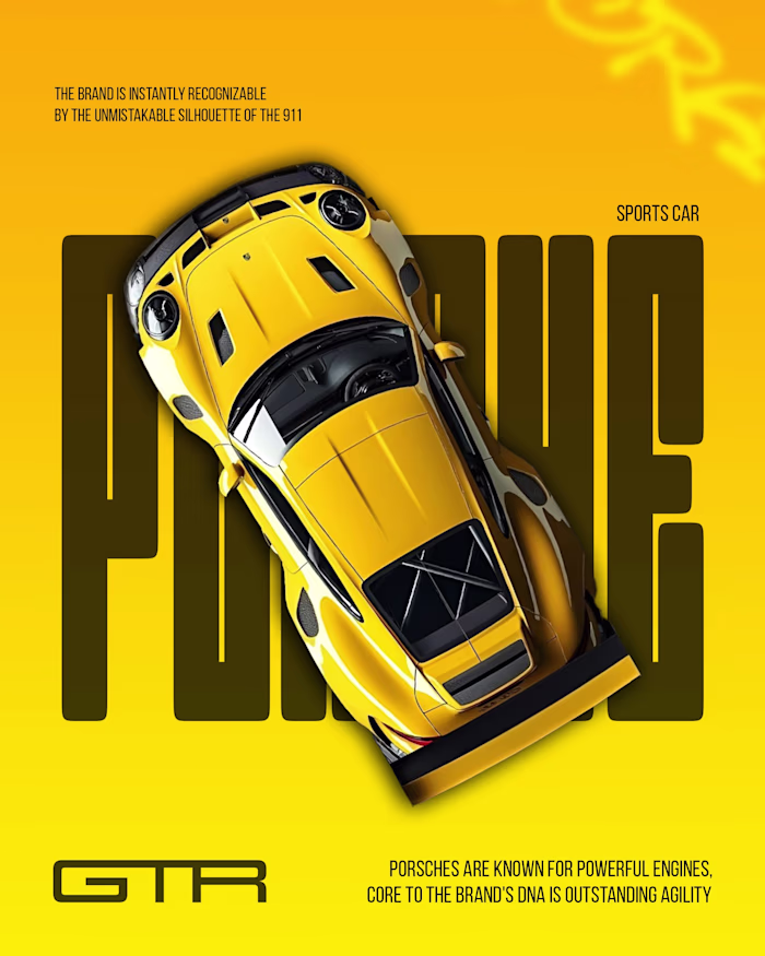 Porche Car Poster Design