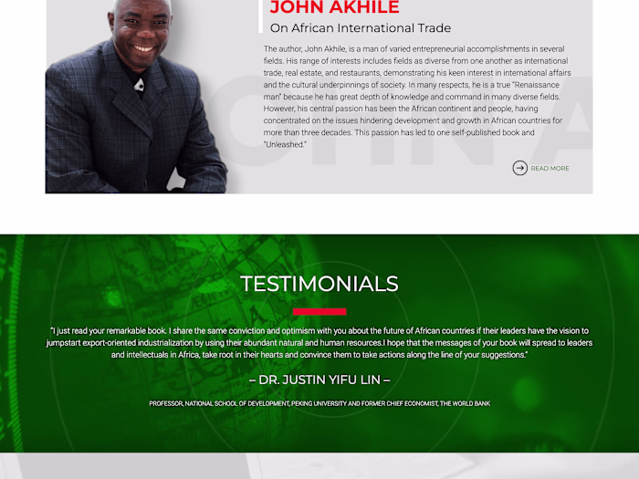 WordPress Website - Unleashedafricantrade.com