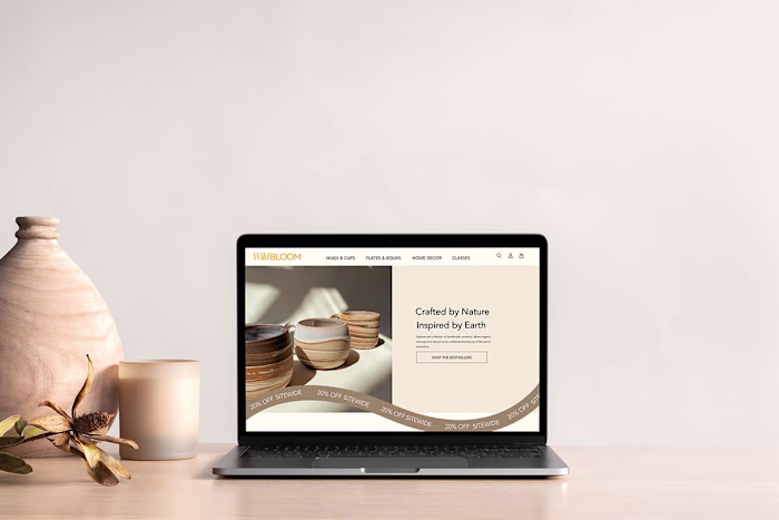 Wild Bloom Ceramics Shopify Website Design