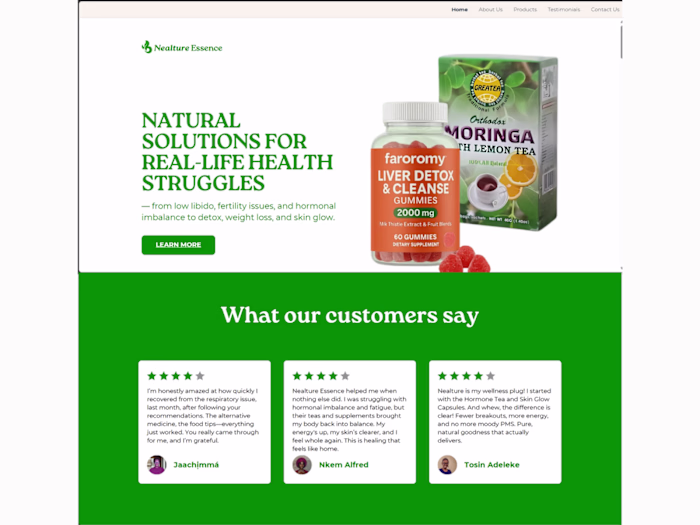 Nealture Essence Website Design & Development
