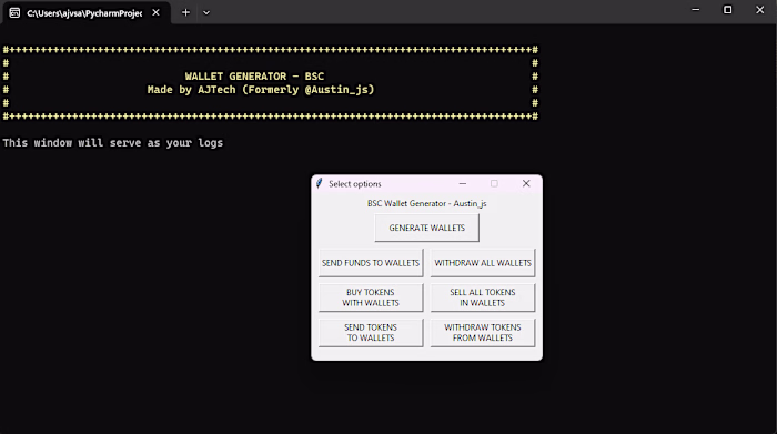 Ethereum Blockchain Wallet Generator