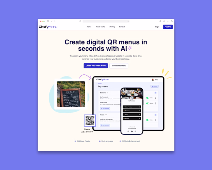 Chefy Menu - Product Design & MVP Development