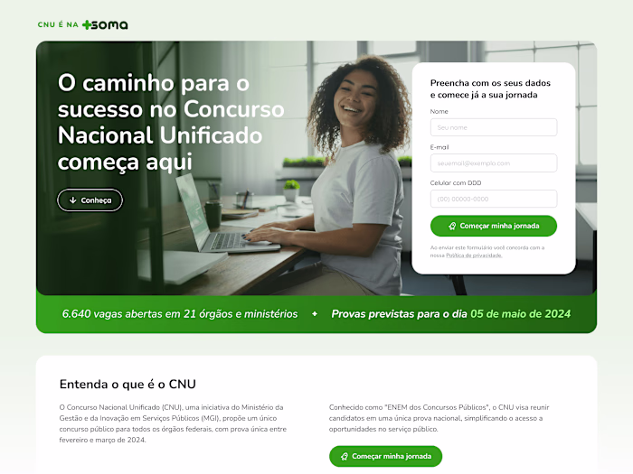 Online classes Landing Page