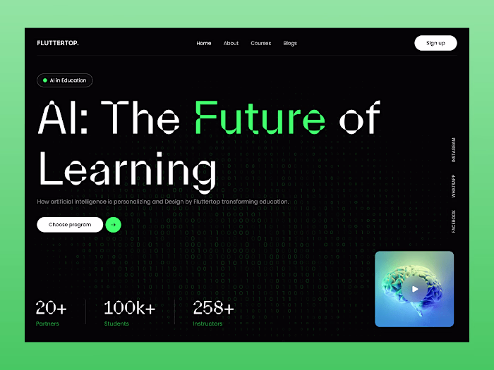 AI Website Design for Education
