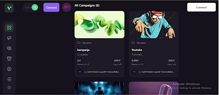 Crowd Funding website. Technologies used: