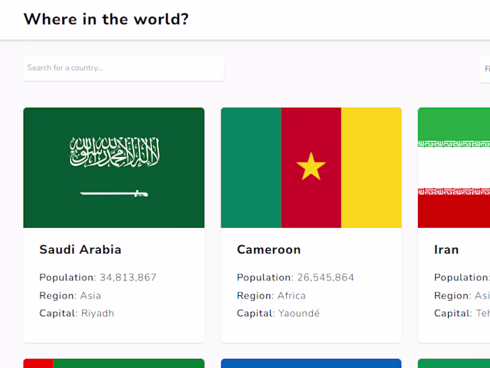 Rest Countries Web Application