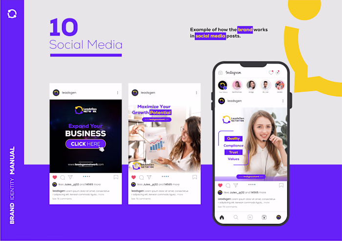 LeadsGen Network (BRAND IDENTY MANUAL) :: Behance