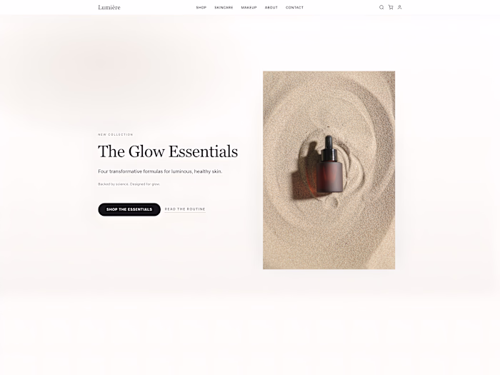 Luxury Makeup Brand Shopify Storefront Design