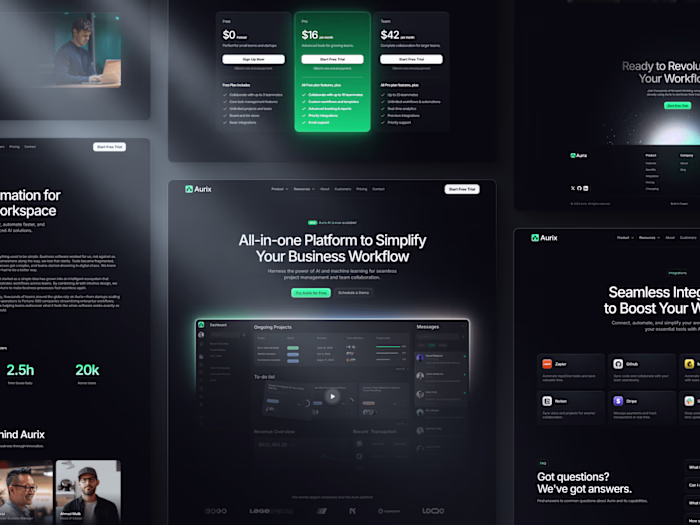 Aurix - SaaS Website