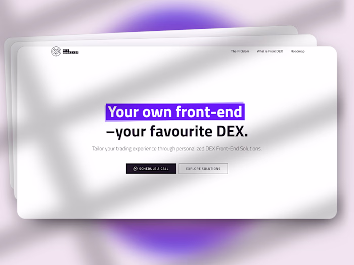 Framer Website Design | Front DEX