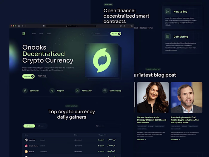 Cryptocurrency Landing Page