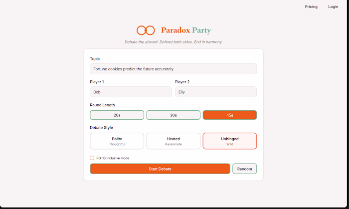 I like to play games, and debate is one of my favorites! Par...