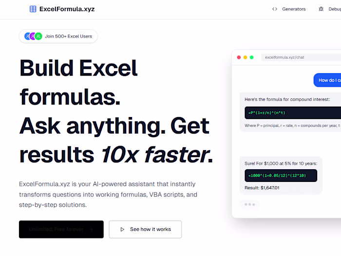 I've created excelformulas for friends and family, so I thou...