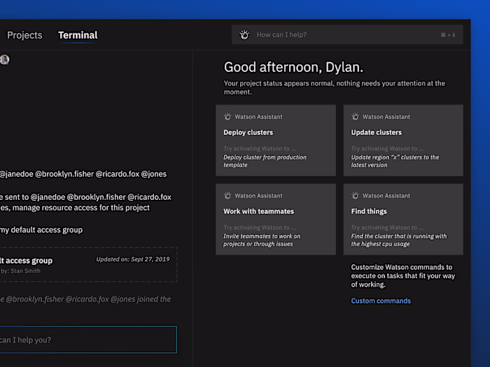 Prototyping an AI collaborative terminal